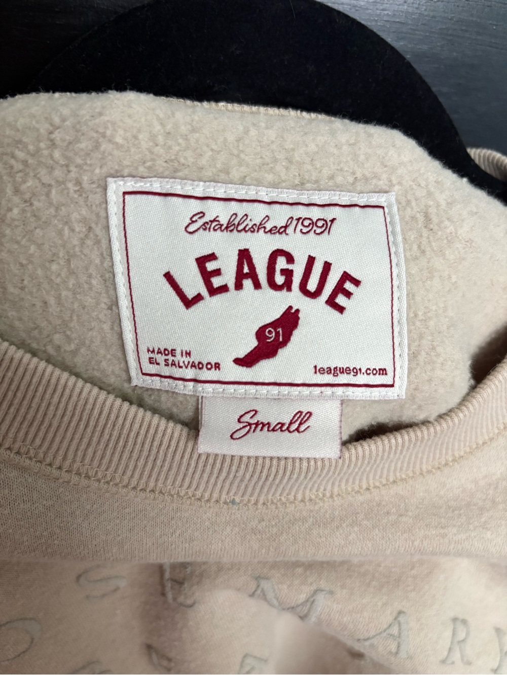 Rosemary Beach Fleece Sherpa Crewneck Sweatshirt Oatmeal League 91 - Small - Picture 7 of 10